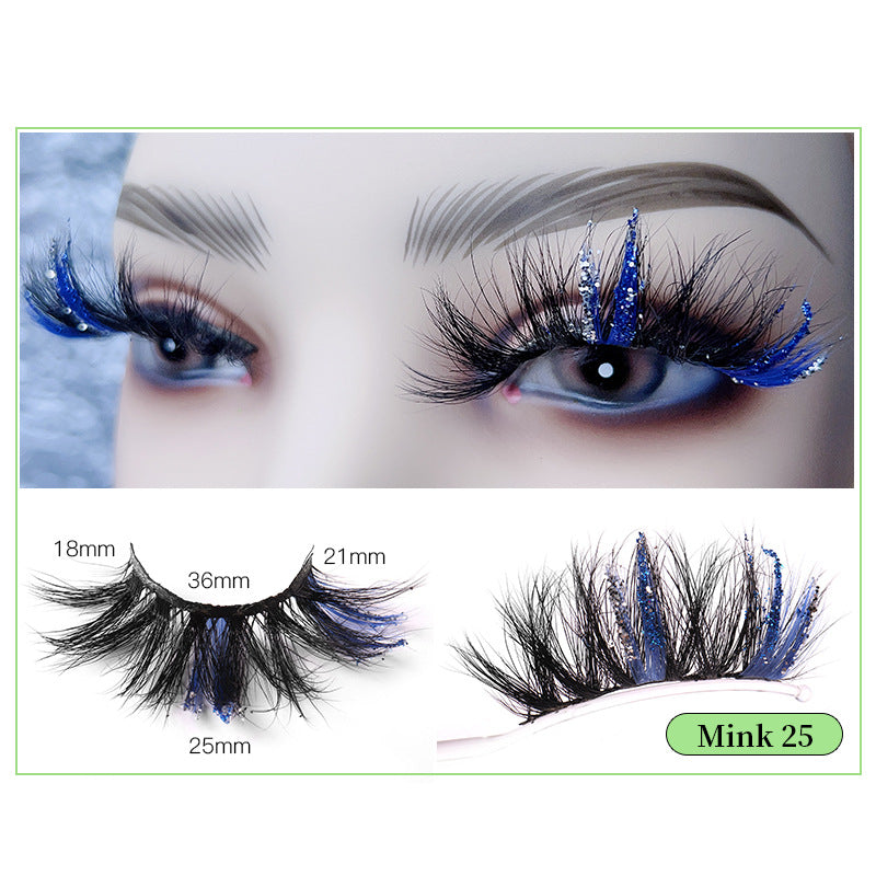 Leuchtend rosa Nerzhaar-Wimpern mit farbigen Pailletten, 25 mm lang, wiederverwendbar 10–15 Mal, präsentiert von Qwox-Shop.com-25.jpg