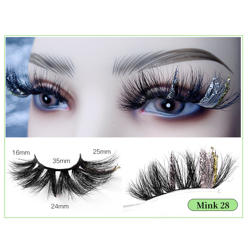 Leuchtend rosa Nerzhaar-Wimpern mit farbigen Pailletten, 25 mm lang, wiederverwendbar 10–15 Mal, präsentiert von Qwox-Shop.com-28.jpg