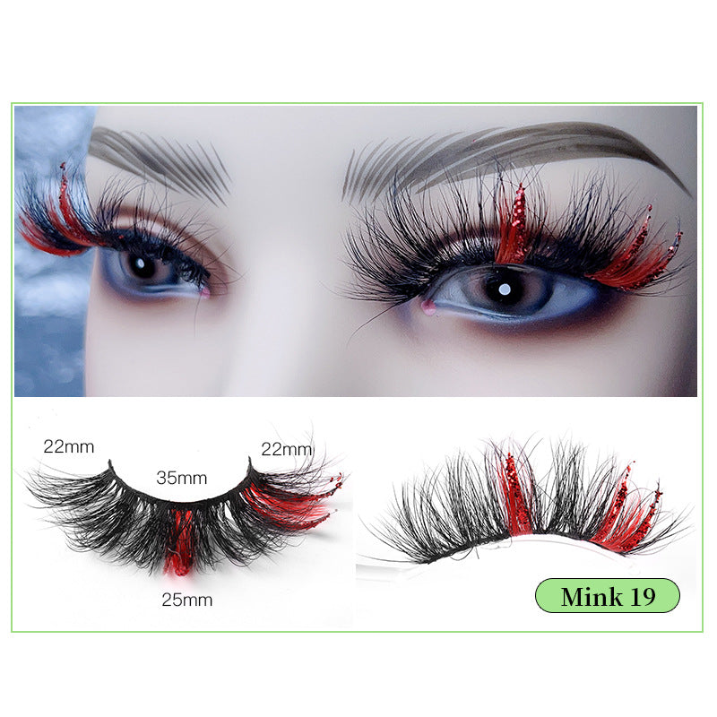 Leuchtend rosa Nerzhaar-Wimpern mit farbigen Pailletten, 25 mm lang, wiederverwendbar 10–15 Mal, präsentiert von Qwox-Shop.com-30.jpg