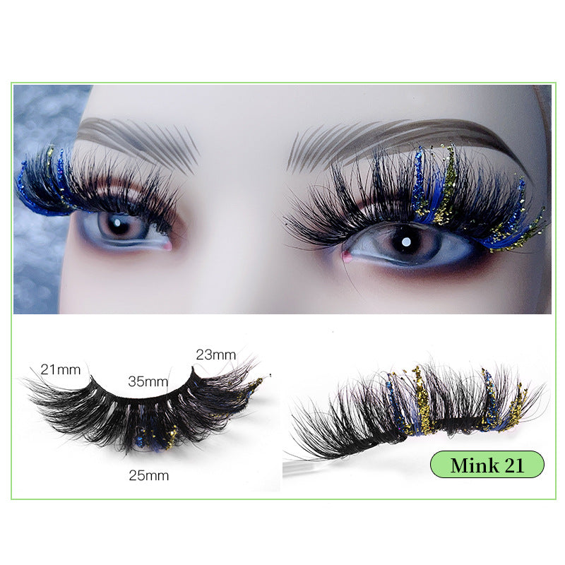Leuchtend rosa Nerzhaar-Wimpern mit farbigen Pailletten, 25 mm lang, wiederverwendbar 10–15 Mal, präsentiert von Qwox-Shop.com-35.jpg