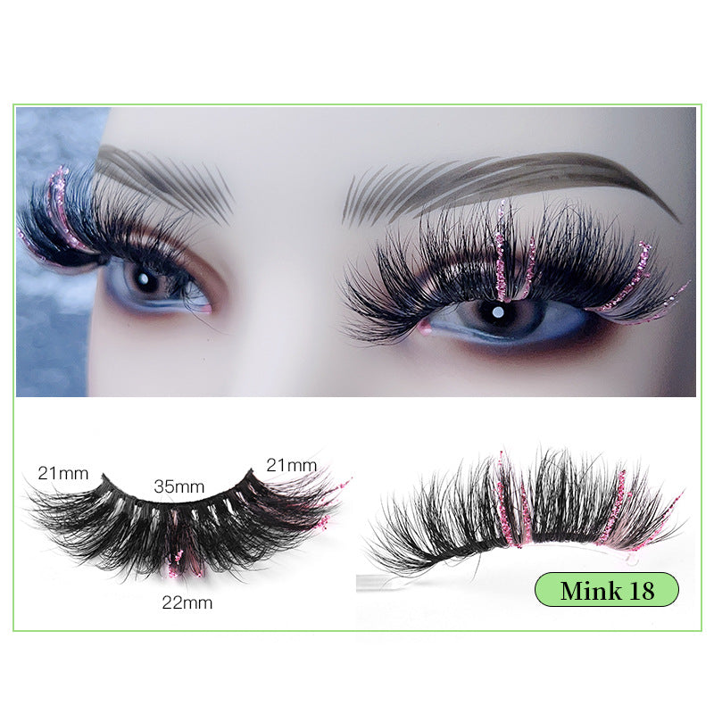 Leuchtend rosa Nerzhaar-Wimpern mit farbigen Pailletten, 25 mm lang, wiederverwendbar 10–15 Mal, präsentiert von Qwox-Shop.com-36.jpg