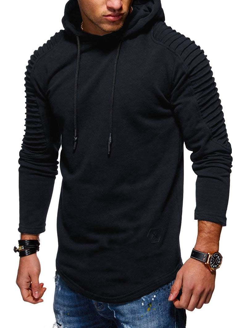 Einfarbiger Plissierter Fleece-Hoodie mit Langen Ärmeln-89.jpg