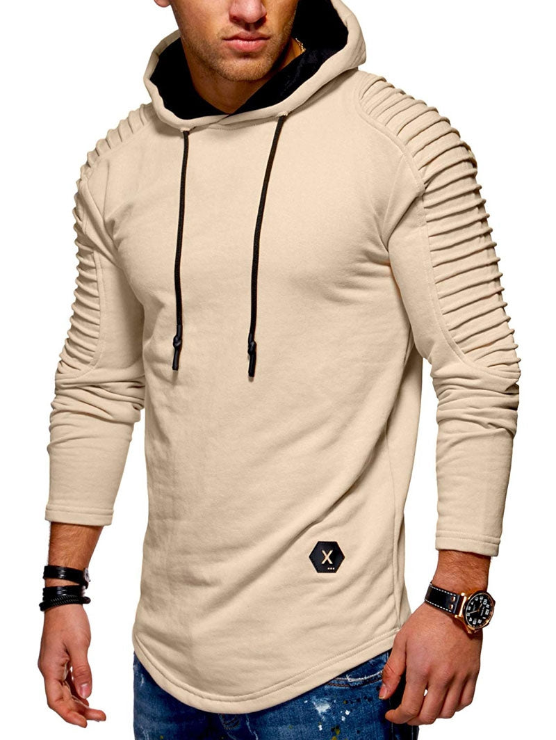 Einfarbiger Plissierter Fleece-Hoodie mit Langen Ärmeln-11.jpg