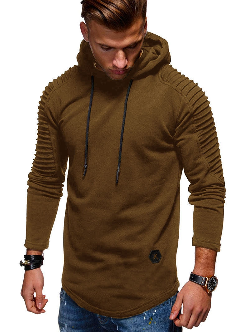 Einfarbiger Plissierter Fleece-Hoodie mit Langen Ärmeln-102.jpg