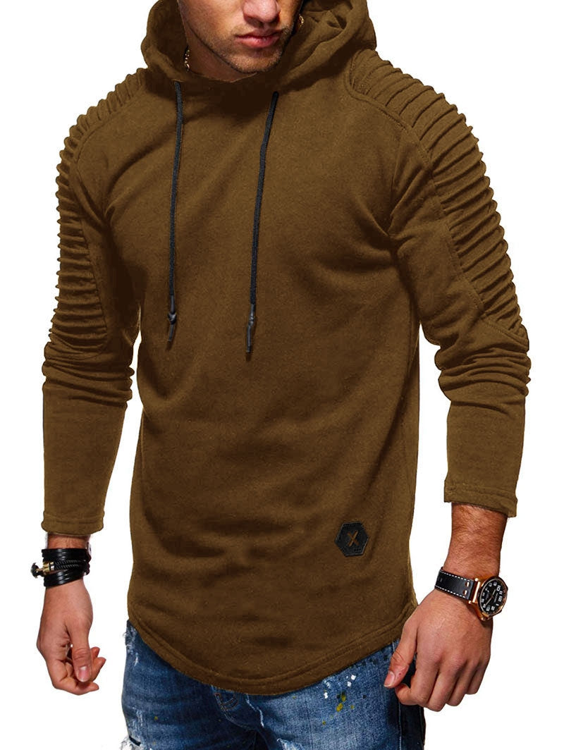 Einfarbiger Plissierter Fleece-Hoodie mit Langen Ärmeln-32.jpg