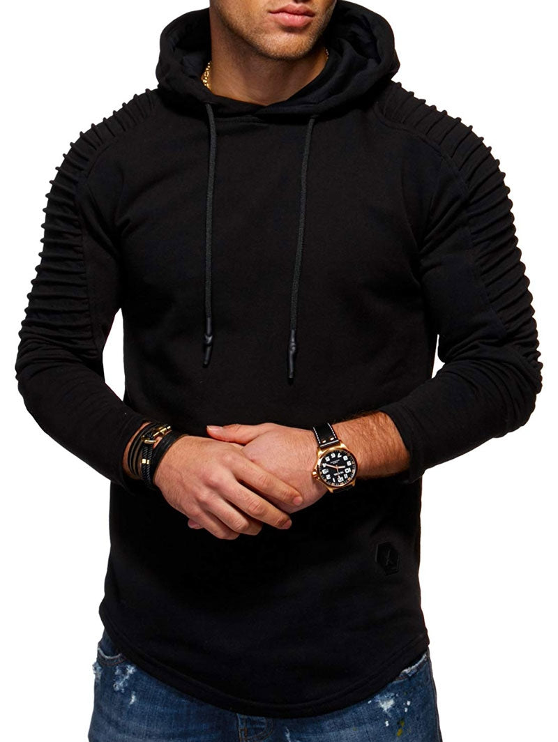 Einfarbiger Plissierter Fleece-Hoodie mit Langen Ärmeln-45.jpg