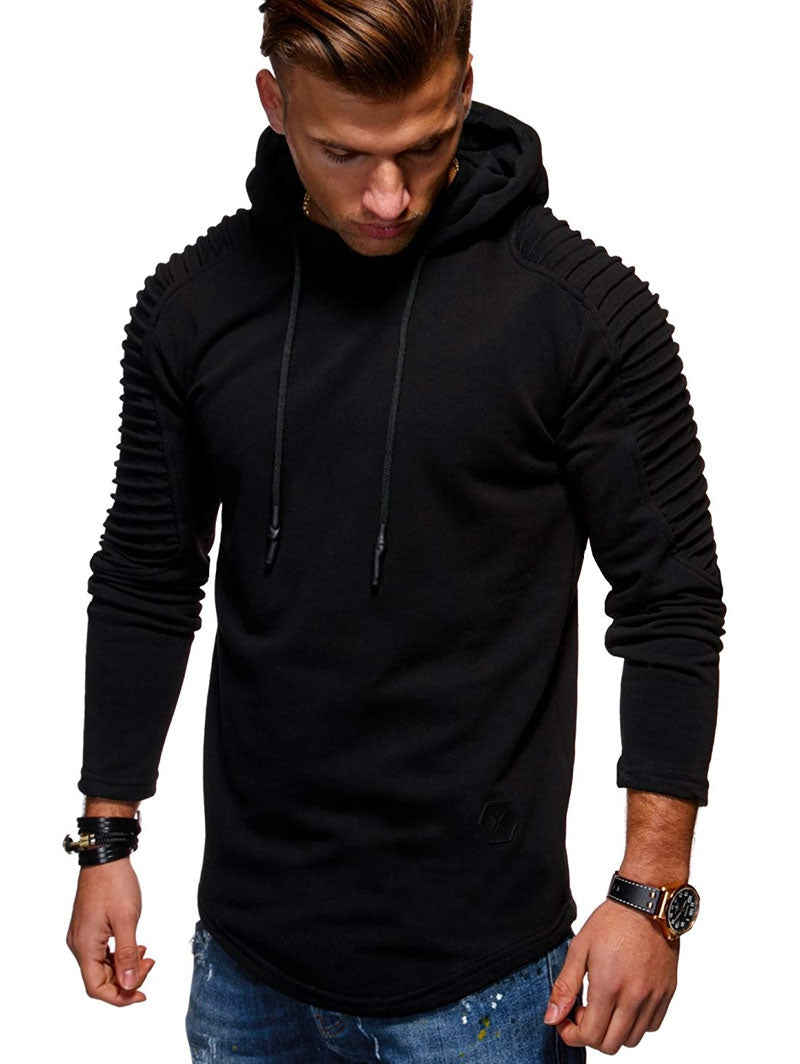 Einfarbiger Plissierter Fleece-Hoodie mit Langen Ärmeln-42.jpg