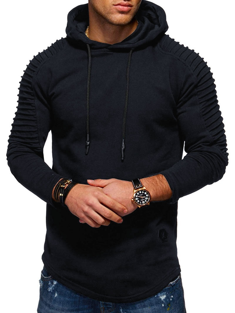 Einfarbiger Plissierter Fleece-Hoodie mit Langen Ärmeln-27.jpg