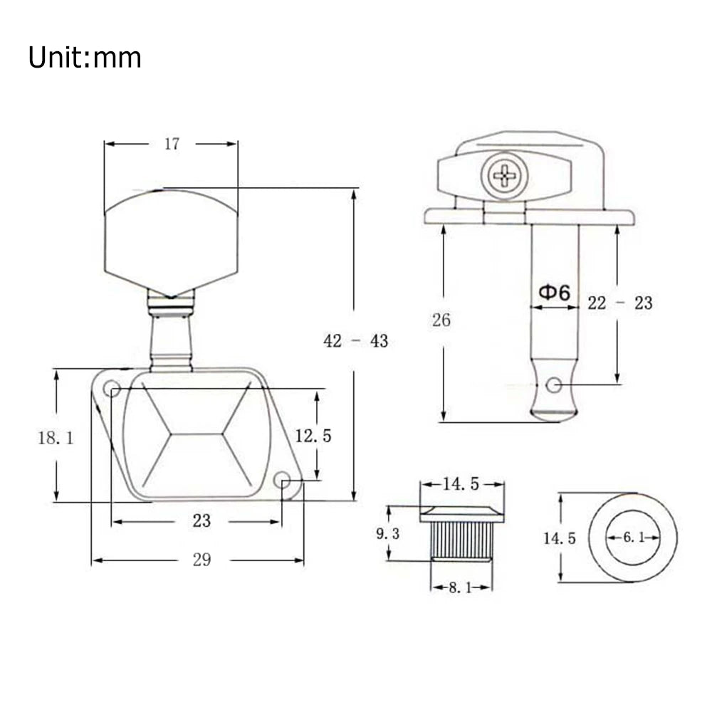 6 PCS Gitarre Seiten Tuning Pegs Tuner Semi-geschlossen Tuner Maschine Köpfe für Elektrische Gitarre Folk Akustische Gitarre Tuning pegs 3L 3R-12.jpg