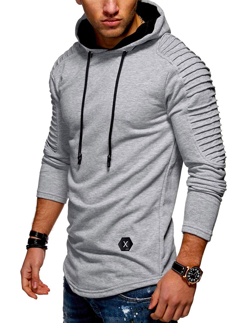 Einfarbiger Plissierter Fleece-Hoodie mit Langen Ärmeln-75.jpg