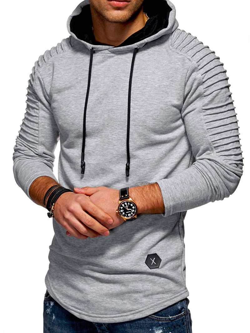 Einfarbiger Plissierter Fleece-Hoodie mit Langen Ärmeln-19.jpg