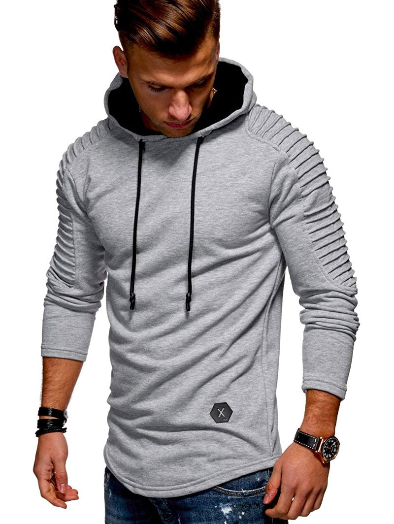 Einfarbiger Plissierter Fleece-Hoodie mit Langen Ärmeln-78.jpg