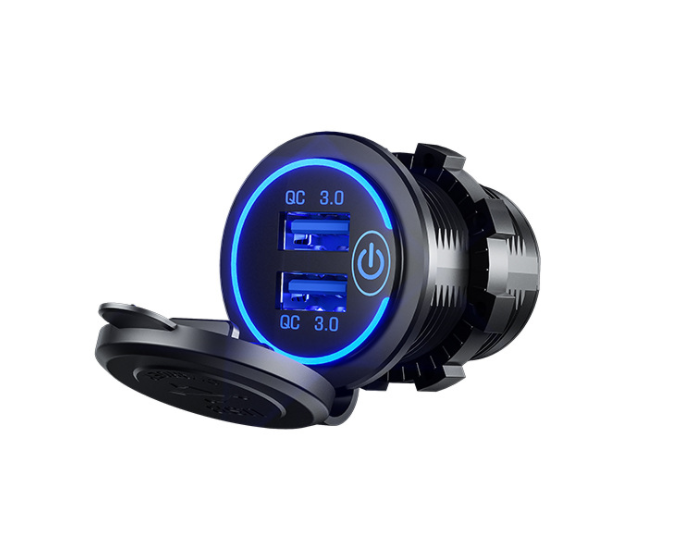 36W QC 3.0 Touch Schalter Wasserdichte USB-Ladebuchse für Motorrad, Auto, Lkw, Boot-13.jpg