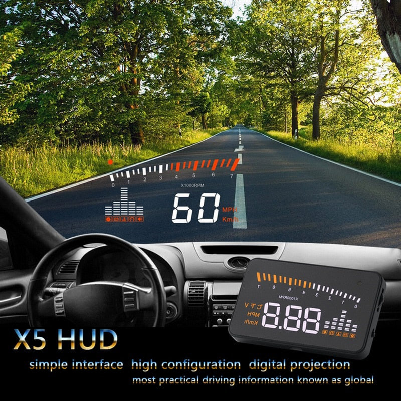 Automatische Geschwindigkeitswarnungen  X5 Auto HUD Head Up Display OBD II EOBD-11.jpg