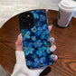 Handyhülle für iPhone - Blue Camellia Design, Kunstleder, Weiches Case-07.jpg