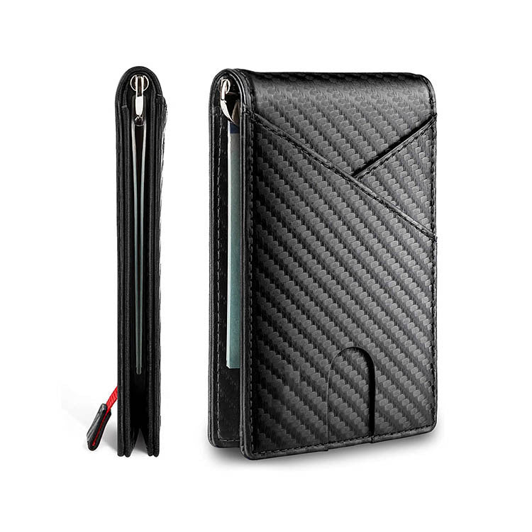  <img src="Pull-Leder-Geldboerse-Herren-Clip-Clip-Contrast.jpg" alt="Elegante schwarze Geldbörse aus Leder mit Carbon-Optik und Clip-Design für Herren">
