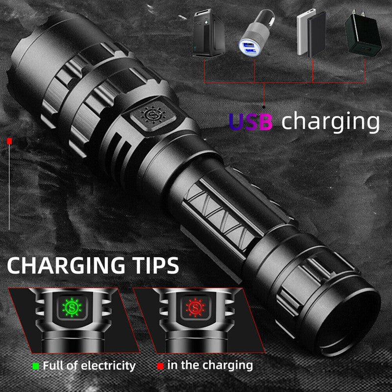 Mini-Langstrecken-USB-Ladegerät, 10 W, Aluminiumlegierung, LED-Taschenlampen-Set-17.jpg