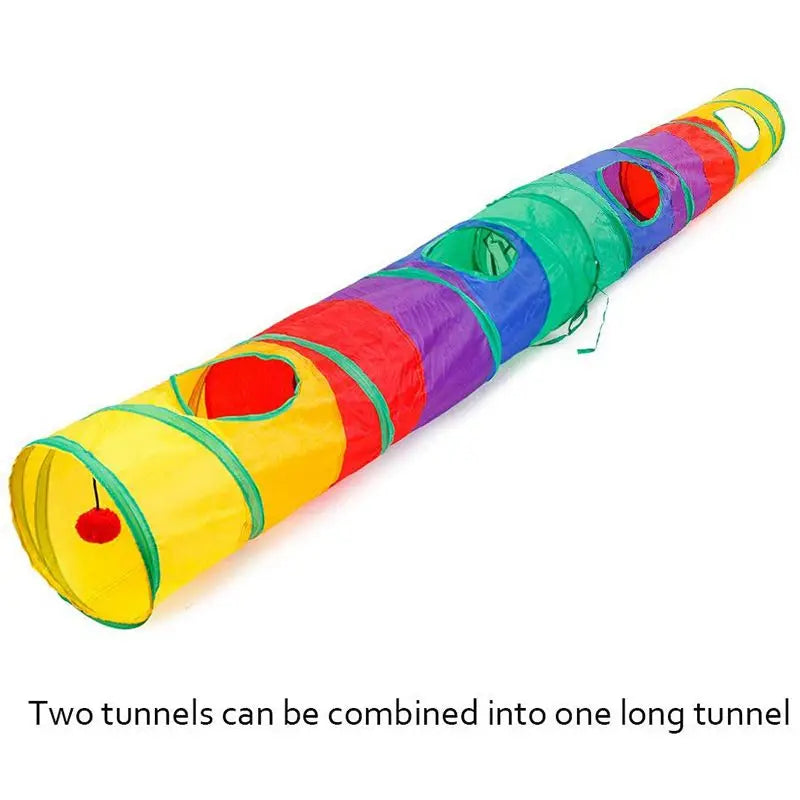 Faltbarer Katzentunnel - S-Form, Interaktives Haustierspielzeug-12.jpg