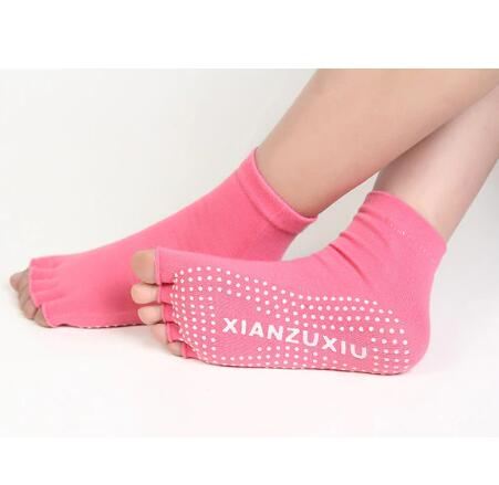 Exklusive Frauen-Yoga-Socken halber Zeh-4.jpg