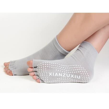 Exklusive Frauen-Yoga-Socken halber Zeh-6.jpg