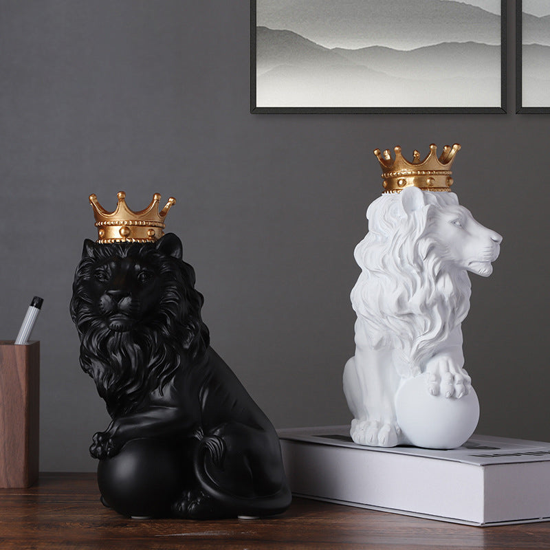 Kronen-Löwen-Ornament im europäischen Stil - Majestätische Raumdekoration-8.jpg
