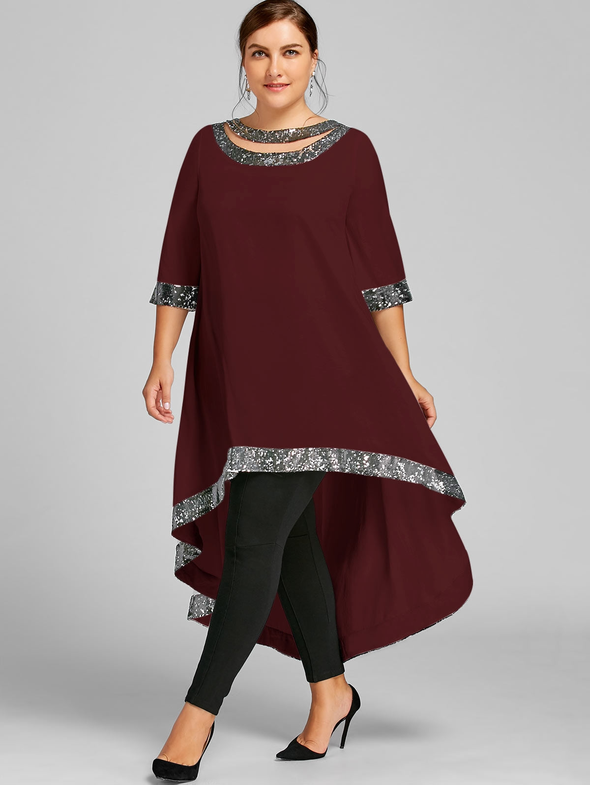 Elegantes Plus Size Dip Hem Kleid mit Paillettenbesatz fuer besondere Anlaesse-31.jpg