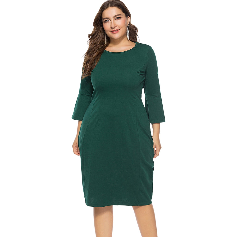 Elegantes Plus Size Bell Sleeve Etuikleid-06.jpg