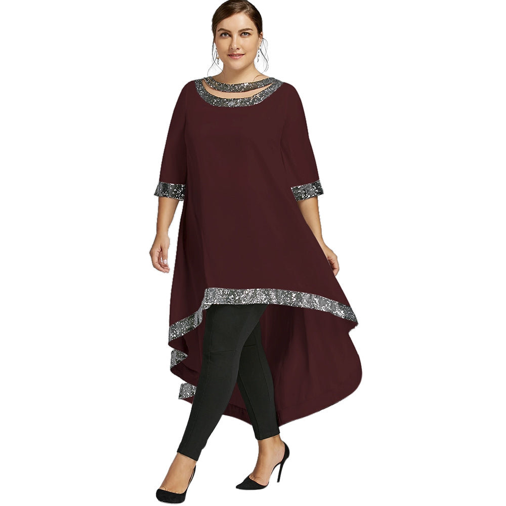 Elegantes Plus Size Dip Hem Kleid mit Paillettenbesatz fuer besondere Anlaesse-14.jpg