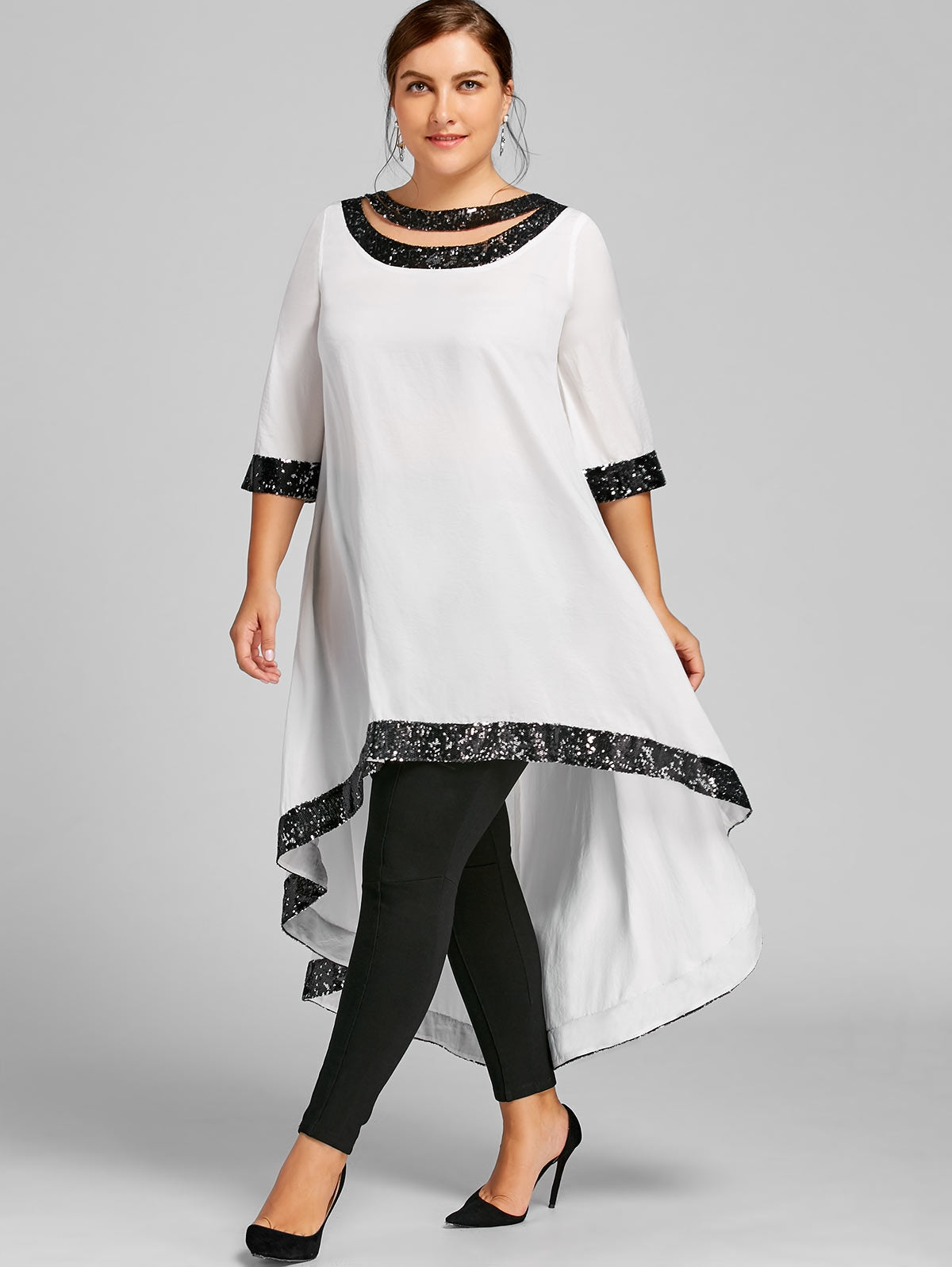 Elegantes Plus Size Dip Hem Kleid mit Paillettenbesatz fuer besondere Anlaesse-10.jpg